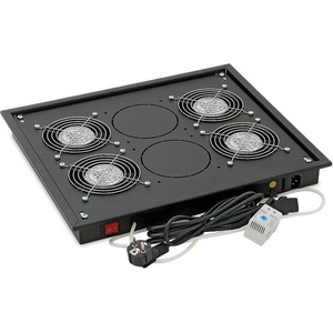 Triton Вентилаторен блок Triton RAB-CH-X04-X3 за свободностоящи шкафове, 4 вентилатора, 60W, термостат, черен (RAB-CH-X04-X3)