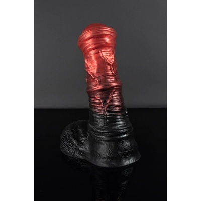 Twisted Beast Nessus Demon Blood Ombre Medium, prémiové silikónové dildo 18,7 x 4,6–5,7 cm