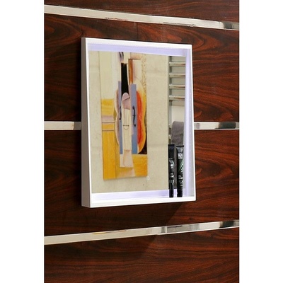 Inter Ceramic Правоъгълно led огледало, 60/70 см, с pvc рамка тип "полица (icmc 1060-70)