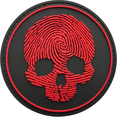 WARAGOD Nášivka 3D Fingerprint Skull 8.5cm