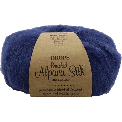 Drops Brushed Alpaca Silk UNI 39 navy modrá