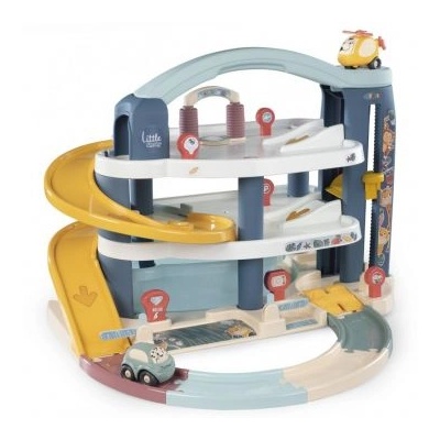 Smoby Автомобилна писта Smoby, Big Garage, с кола и хеликоптер (7600140203)