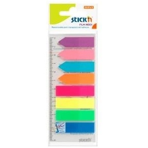 STICK'N Inserts index. self-adhesive mix 8 col. with ruler