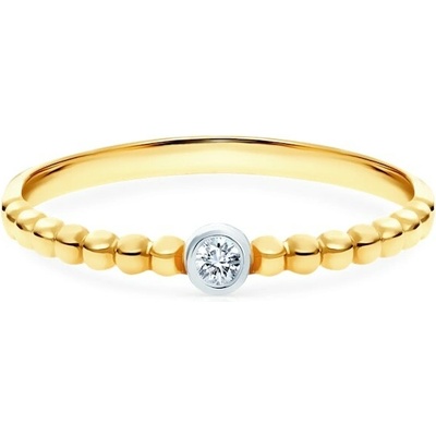 Savicki Zásnubný prsteň žlté zlato diamant SAVP D 21046 PI