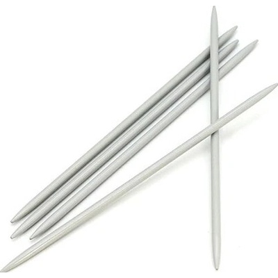 Hliníkové ihlice na pletenie ponožiek, 5 ks, 3 mm, 20 cm