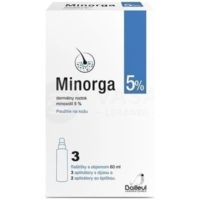 Minorga 5% 3x60 ml dermálny roztok
