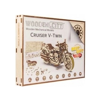 Wooden City 3D puzzle Motocykl Cruiser V-Twin 168 ks
