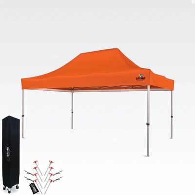 BRIMO Zahradní párty stan 3x4,5 m bez stěn Oranžová S. Alu