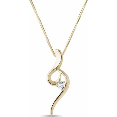 Klenota Elegantní zlatý s diamantem k0308013
