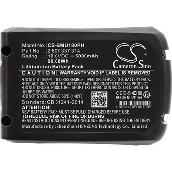 Image 1 of Cameron Sino Батерия акумулаторен трион BOSCH AdvancedCut 18 1600A005B0 LiIon 18V 5000mAh Cameron Sino (CS-BMU180PH)