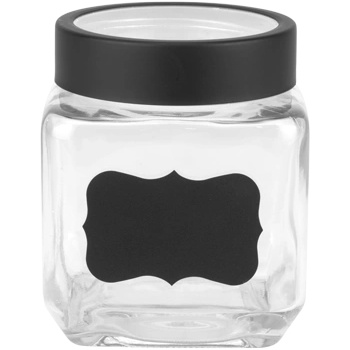 Horecano TOP-Стъклен буркан за съхранение с табелка за надписване 500ml (82771-10.5) (0132153)