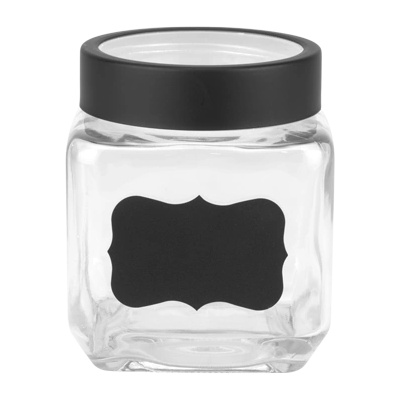 Horecano TOP-Стъклен буркан за съхранение с табелка за надписване 500ml (82771-10.5) (0132153)