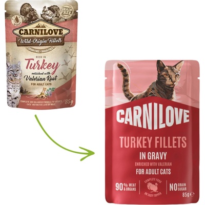 Carnilove Cat Pouch Jelly Turkey+Valerian 85 g