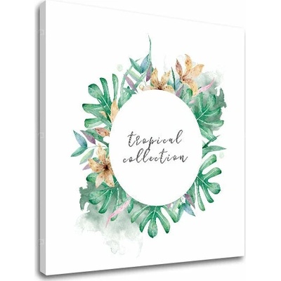 Obraz na stenu s textom Tropical collection - 30x30 cm