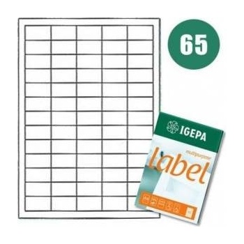 Igepa Group Mondi A4 IGEPA LABELS 38.1 X 21.2 MM WHITE (100)