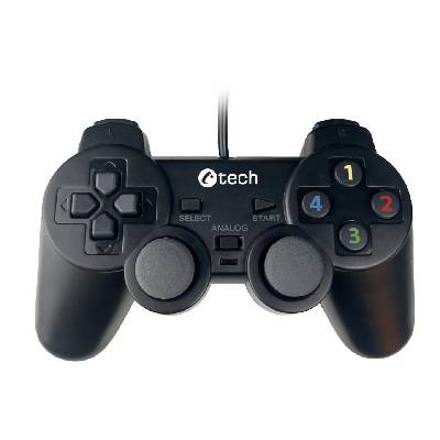 C-TECH gamepad Callon pro PC/PS3, 2x analog, X-input, vibrační, 1, 8m kabel, USB