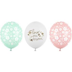 Party Deco Летексови Балони "Love You Mom" 30см - (1 пакет / 3 бр. ) (SB14P-324-000)