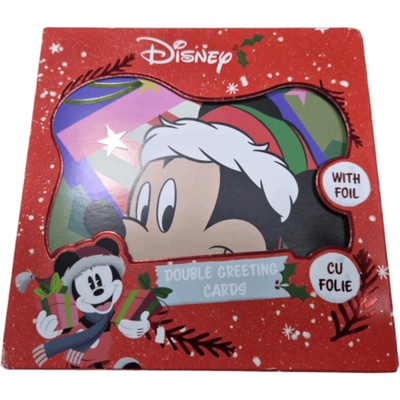 žiadna značka Dvojité vianočné pohľadnice s obálkami Sada 8 Kusov Mickey Mouse
