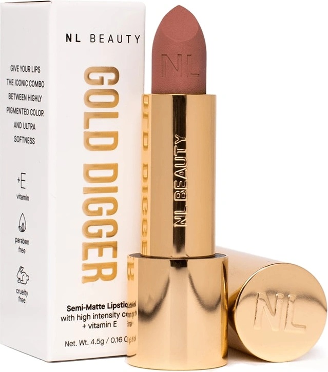 NL Beauty 03 - The Queen, Semi Matte Velvet, Gold Digger Червило стик 3, 5gr