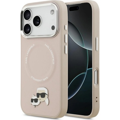 KARL LAGERFELD Калъф Karl Lagerfeld Karl & Choupette Pins MagSafe за iPhone 17 Pro - розов (3666339495473)