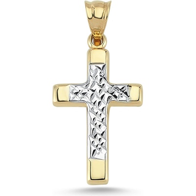 Lillian Vassago Přívěsek křížek z kombinovaného zlata LLV46-GP078