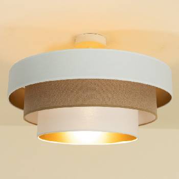 BELIS Плафониера WENTA 1xE27/60W/230V Ø 50 см бежова/юта (BE1109)