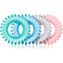 BrushArt Hair Rings gumičky do vlasov Clear Mix 4 ks