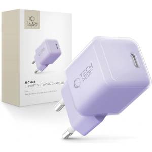 Tech-Protect ncm25 1-port network charger pd 25w baby purple (5906302330591)