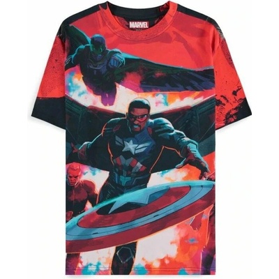 Captain America Character Men's Short Sleeved T-shirt Black
