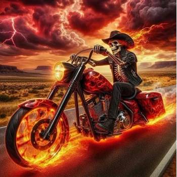 Norimpex - Puzzle Diamant painting: Dark Rider 30x40cm - 1 - 39 piese