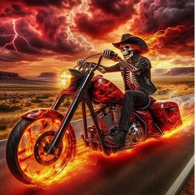 Norimpex - Puzzle Diamant painting: Dark Rider 30x40cm - 1 - 39 piese