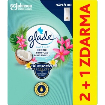 Glade náplň osvěžovače vzduchu Touch Fresh Exotic Tropical Blossoms 3 × 10 ml