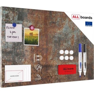 ALLboards magnetický obraz na stěnu bez rámu 40 x 60 cm - fotoobraz rezavý plech