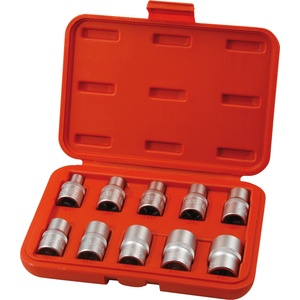 Extol накрайник, 10бр, TORX, 1/2 "x38mm (E8-10-11-12-14-16-18-20-22-24), CrV/S2
