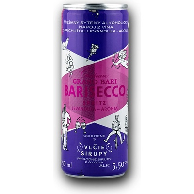 Grand Bari Barisecco Spritz Levanduľa Arónia 5,5% 0,25 L (plechovka)