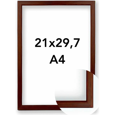Fotorámeček 23 Rozměr: A4 - 21 x 29,7 cm, Barva: Tmavě hnědá, Typ zasklení: Sklo