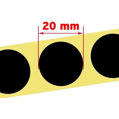 STROBL.CZ Zálepky na terč černé 20mm