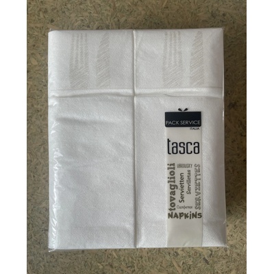 Pack service Airlaid kapsa na příbor bílá MONO 40x33cm netkaná textilie 50ks