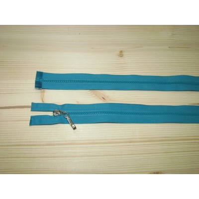 Kostenný zips tyrkysová 3mm deliteľný jednosmerný 35cm