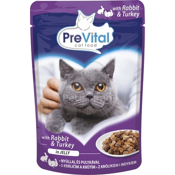 Image 1 of PreVital Rabbit & turkey jelly 24x100 g