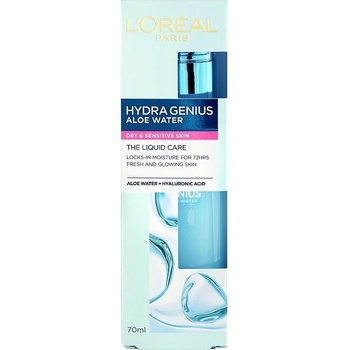 L'Oréal Hydra Genius Aloe Water pleťový gel krém pro suchou a citlivou pleť 70 ml
