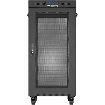 Lanberg Rack Cabinet 19" Free-Standing 24U/600X800 (FlAT Pack) With Mesh Door LCD Black V2 (FF01-6824-23BL)