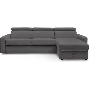 Bobochic Тъмносив разтегателен ъглов диван (променлив) Monaco - Bobochic Paris (WT-LUZZ-NRPU-W_1 P1248 N.CZ)
