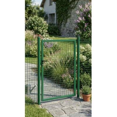 Strend Pro METALTEC ECO, 1000/1600/50x50 mm, čtvercový rám, zelený, jednokřídlý, zahradní, ZN+PVC, R