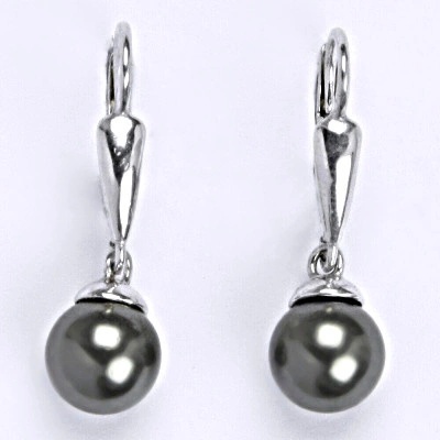 Čištín se Swarovski perlou dark grey NK 1397/20