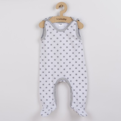NEW BABY Dojčenské dupačky Classic II sivé s hviezdičkami