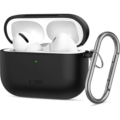 Tech-Protect Силиконов калъф за слушалки Apple AirPods Pro 3 от Tech-Protect Silicone Hook - Black (5906302333097)