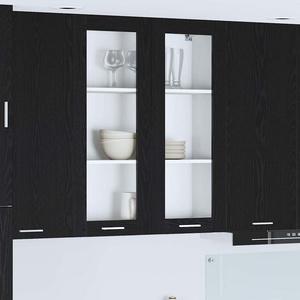 vidaXL Висящ шкаф Черния дъб 80 x 31 x 100 см Инженерна дървесина (884395)