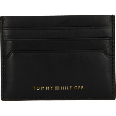 Pouzdro Kožený na karty Tommy Hilfiger Paul černé
