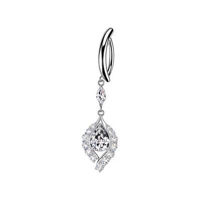 Šperky4U Piercing do pupíku slzička WP0138
